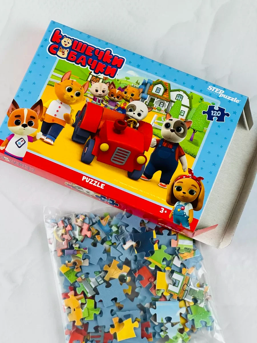 Мозаика 120 кошечки собачки мультяшки игрушка из мультика