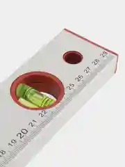 Уровень алюминиевый ЛОМ, 2 глазка, линейка