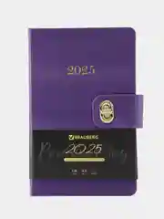 Ежедневник датированный 2025 Brauberg, планер планинг записная книжка А5, под кожу