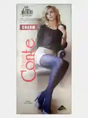 Черный фантазийные капроновые колготки Conte Fantasy