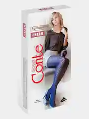 Черный фантазийные капроновые колготки Conte Fantasy