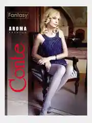 Молочный фантазийные капроновые колготки Conte Fantasy
