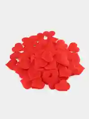 Красный конфетти декоративное сердце атлас 3,5 см - 100 шт