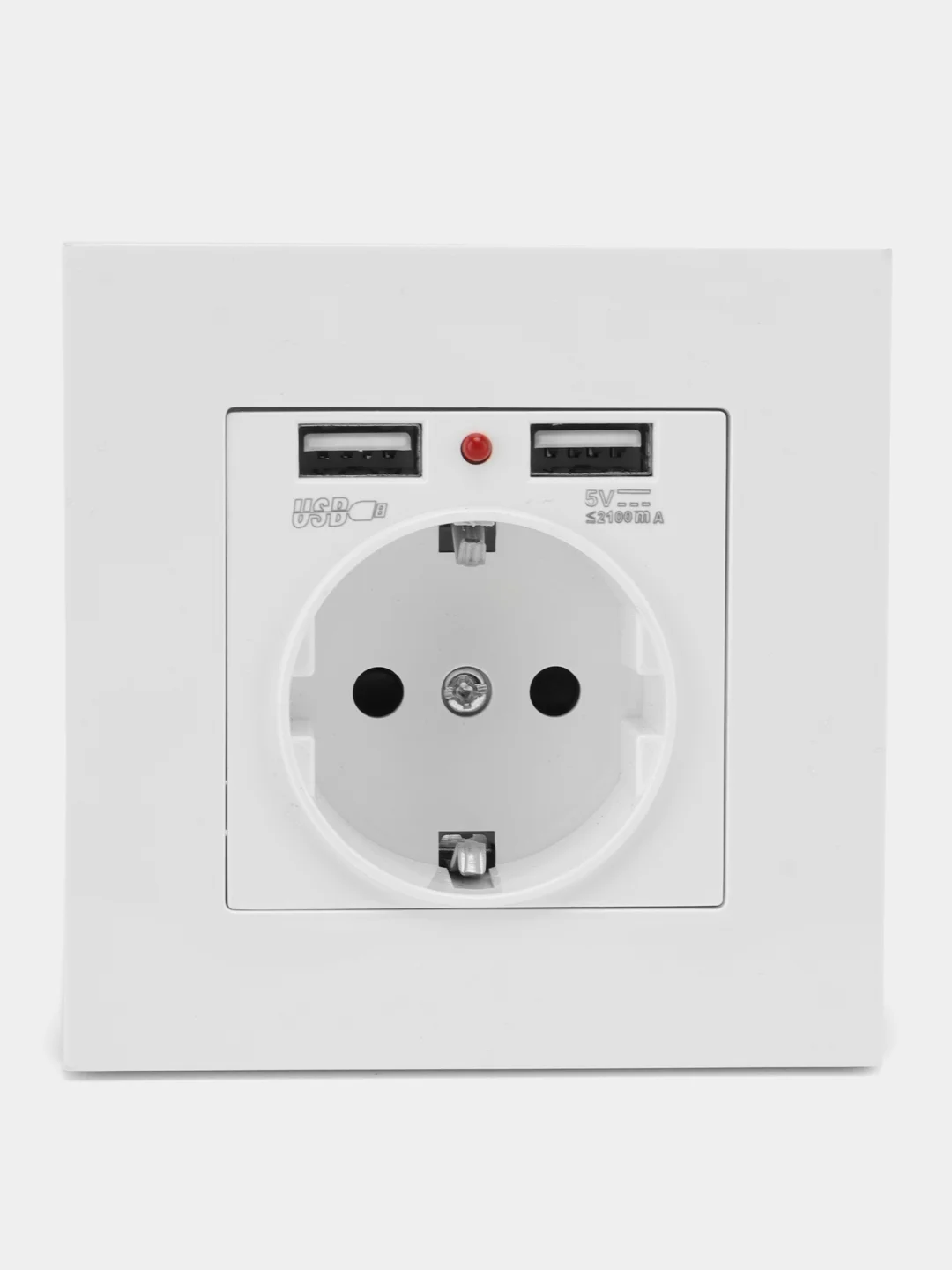 Слоновая кость розетка с USB -портами, с заземлением, белая, розетка с юсб
