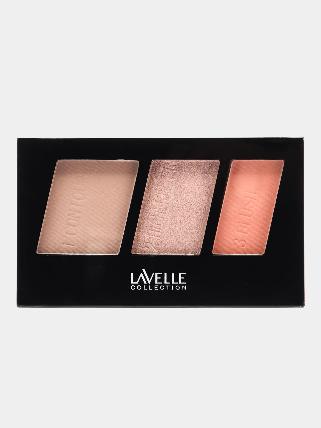 Разноцветный lavellecollection Палетка для контуринга Few steps скульптор, румяна, хайлайтер 03 rose