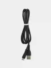 Черный силиконовый кабель для телефона Type-C USB, провод зарядный, шнур юсб тайпси