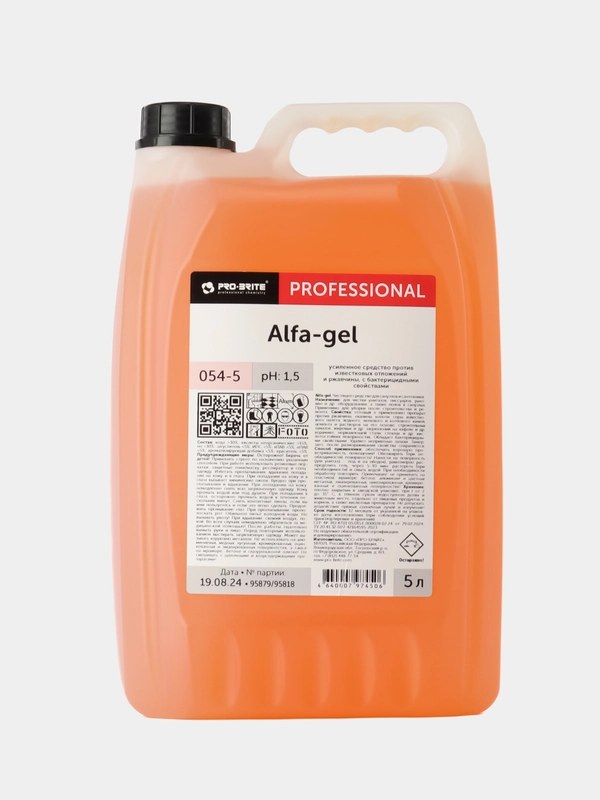 Усиленное средство против известковых отложений и ржавчины ALFA GEL 5 литров