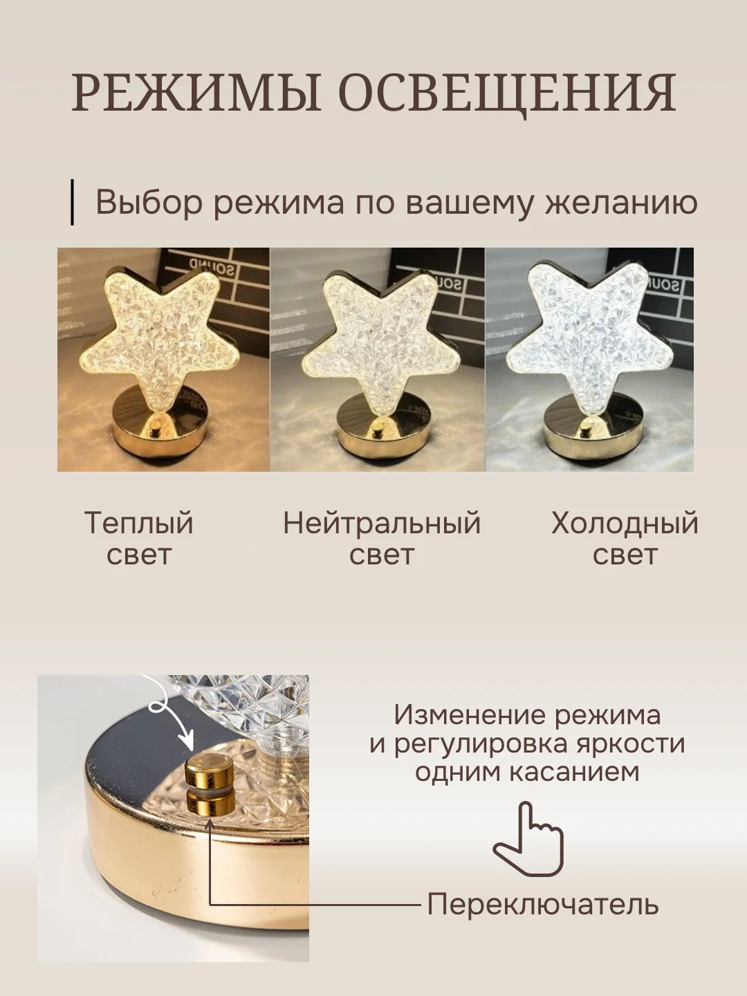 Бронзовый светильник беспроводной, декоративный, настольный, ночник, сенсорный светильник