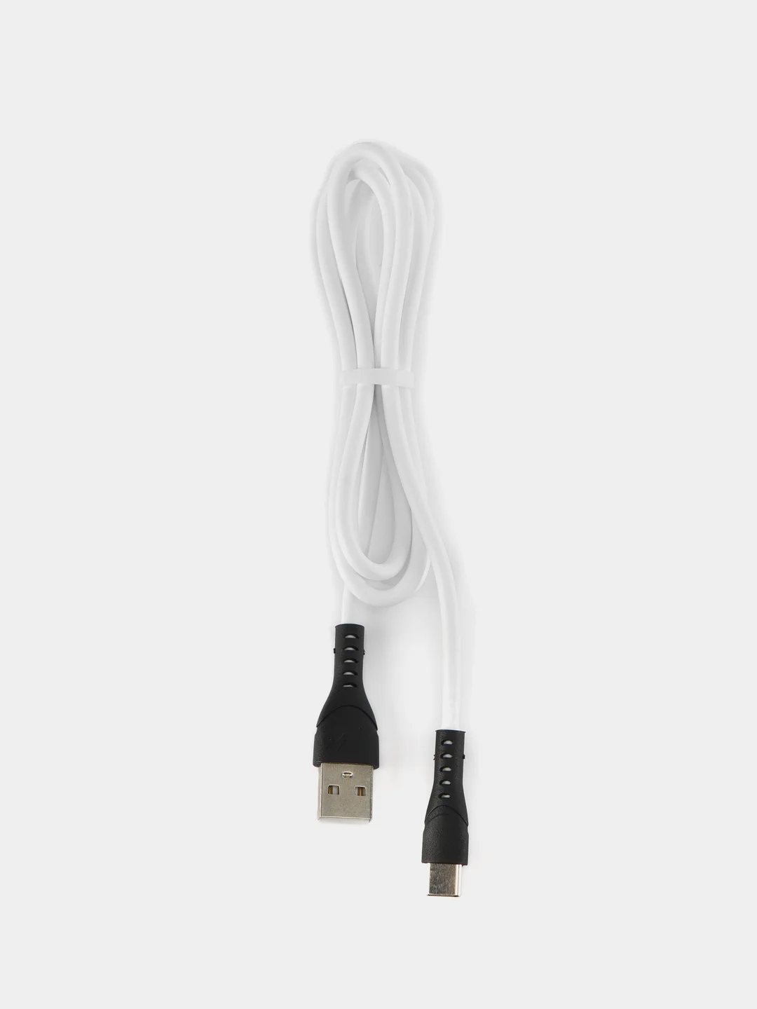 Белый силиконовый кабель для телефона Type-C USB, провод зарядный, шнур юсб тайпси