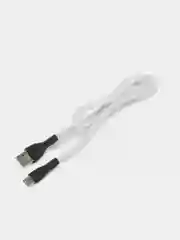 Белый силиконовый кабель для телефона Type-C USB, провод зарядный, шнур юсб тайпси