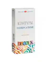 Белый контуры акриловые "металлик" 3 цвета Невская палитра