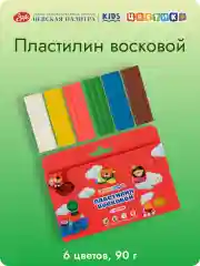 Пластилин восковой 6 цветов Невская палитра