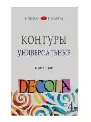 Белый контуры акриловые универсальные 4 цвета Невская палитра