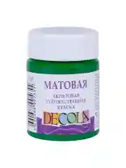 Акриловая краска матовая 50 мл зелёная средняя