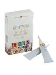 Белый контуры акриловые по стеклу и керамике 4 цвета Невская палитра