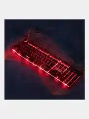 Клавиатура проводная SONNEN KB-7010,USB, 104 клавиши, LED подсветка, черная, 512653