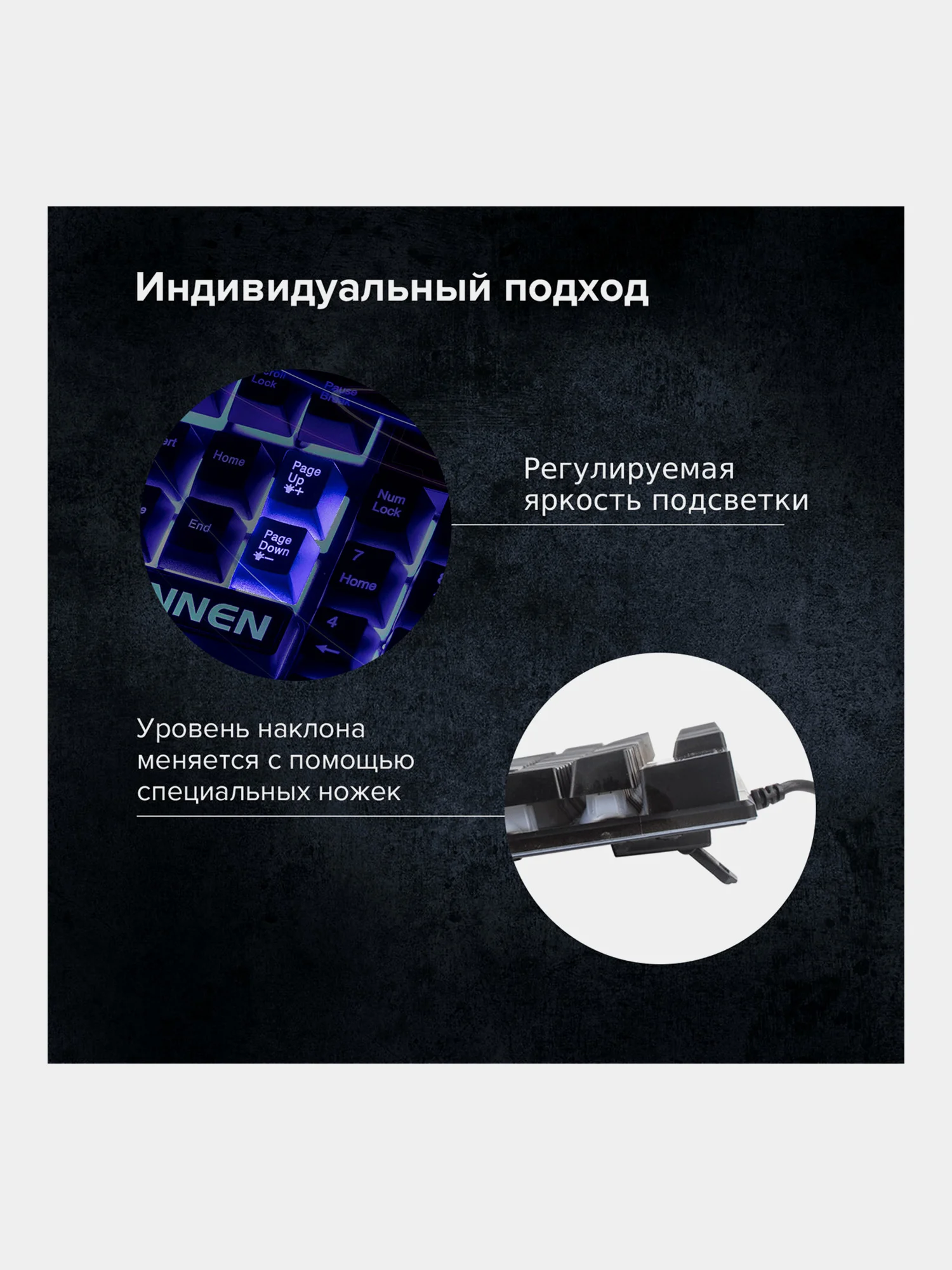 Клавиатура проводная SONNEN KB-7010,USB, 104 клавиши, LED подсветка, черная, 512653