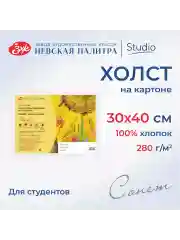 Холст на картоне 30х40 см 280 г/м2 100% хлопок