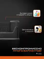 Серый складные органайзеры ящики для хранения PURO Flex 19 см, комплект 3 шт