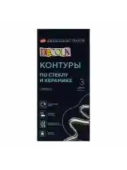 Белый контуры по стеклу и керамике "classic" 3 цвета Невская палитра