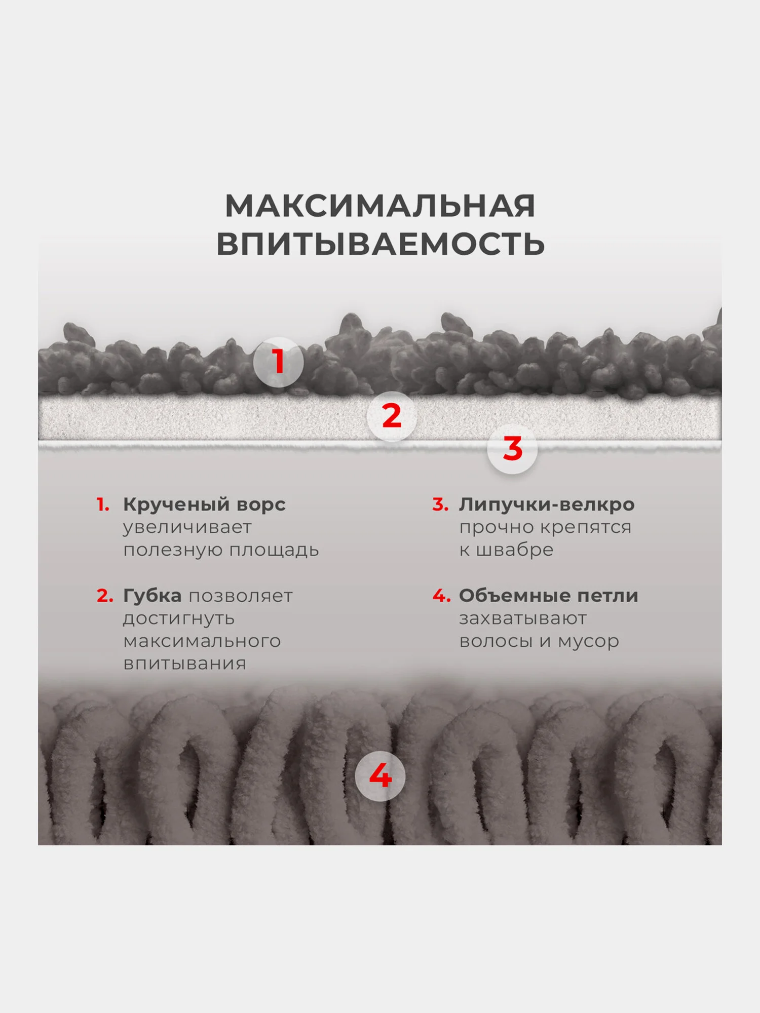 Насадка для швабры Laima, 609144, тряпка для мытья полов, окон из микрофибры 41x14см, 2 шт