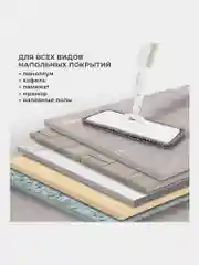Насадка для швабры Laima, 609144, тряпка для мытья полов, окон из микрофибры 41x14см, 2 шт