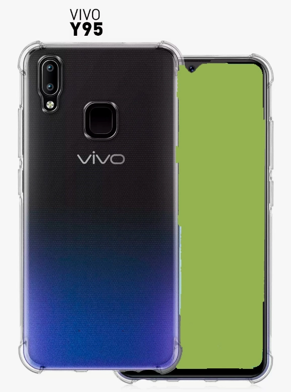 Чехол для Vivo Y95 / Y91 / U1 / Y91i / Y93, с усиленными углами, силиконовый, прозрачный