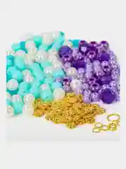 Набор Beads Set для творчества Русалки, 170 бусин, 6 метал. шармов, резинка, Brauberg Kids