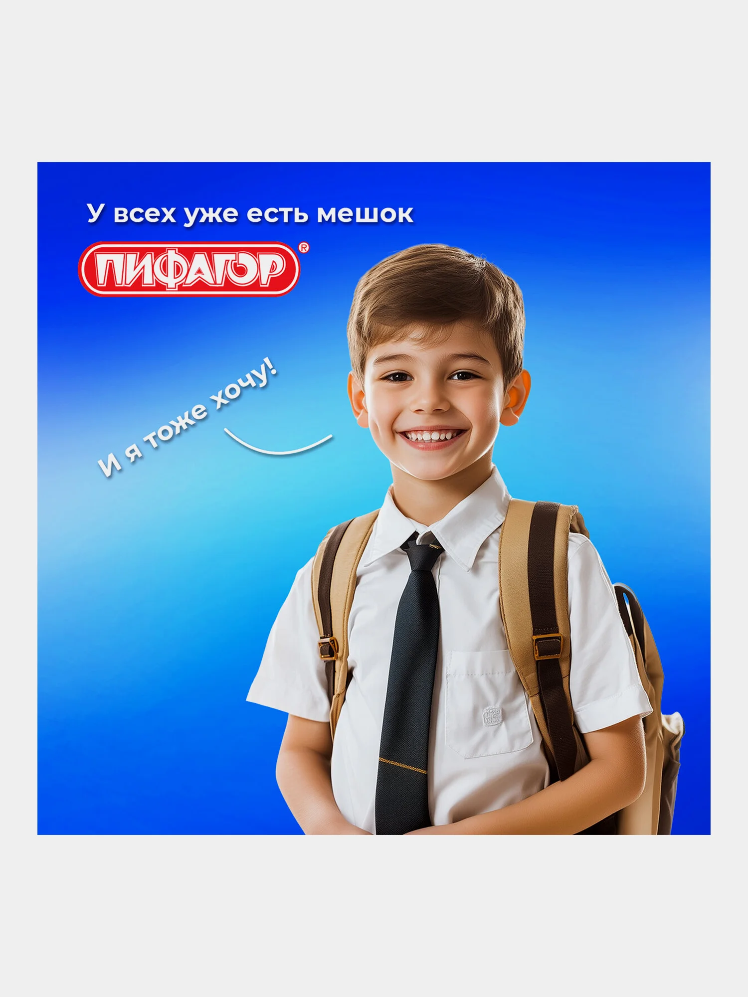 Сумка для сменной обуви, мешок для сменки Пифагор, 1 отделение, синий, 271617