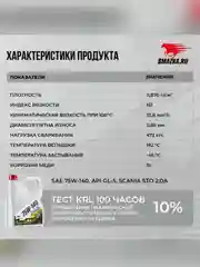 Масло трансмиссионное ВМПАВТО 75W-140 GL-5, канистра 1 л