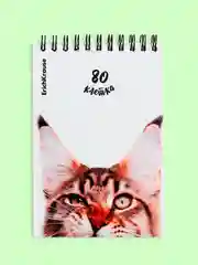 Зеленый блокнот/скетчбук/ежедневник/записная книжка/смешбук/кешбук с котиками, котоблокнот