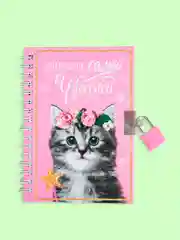 Кораллово-розовый блокнот/скетчбук/ежедневник/записная книжка/смешбук/кешбук с котиками, котоблокнот