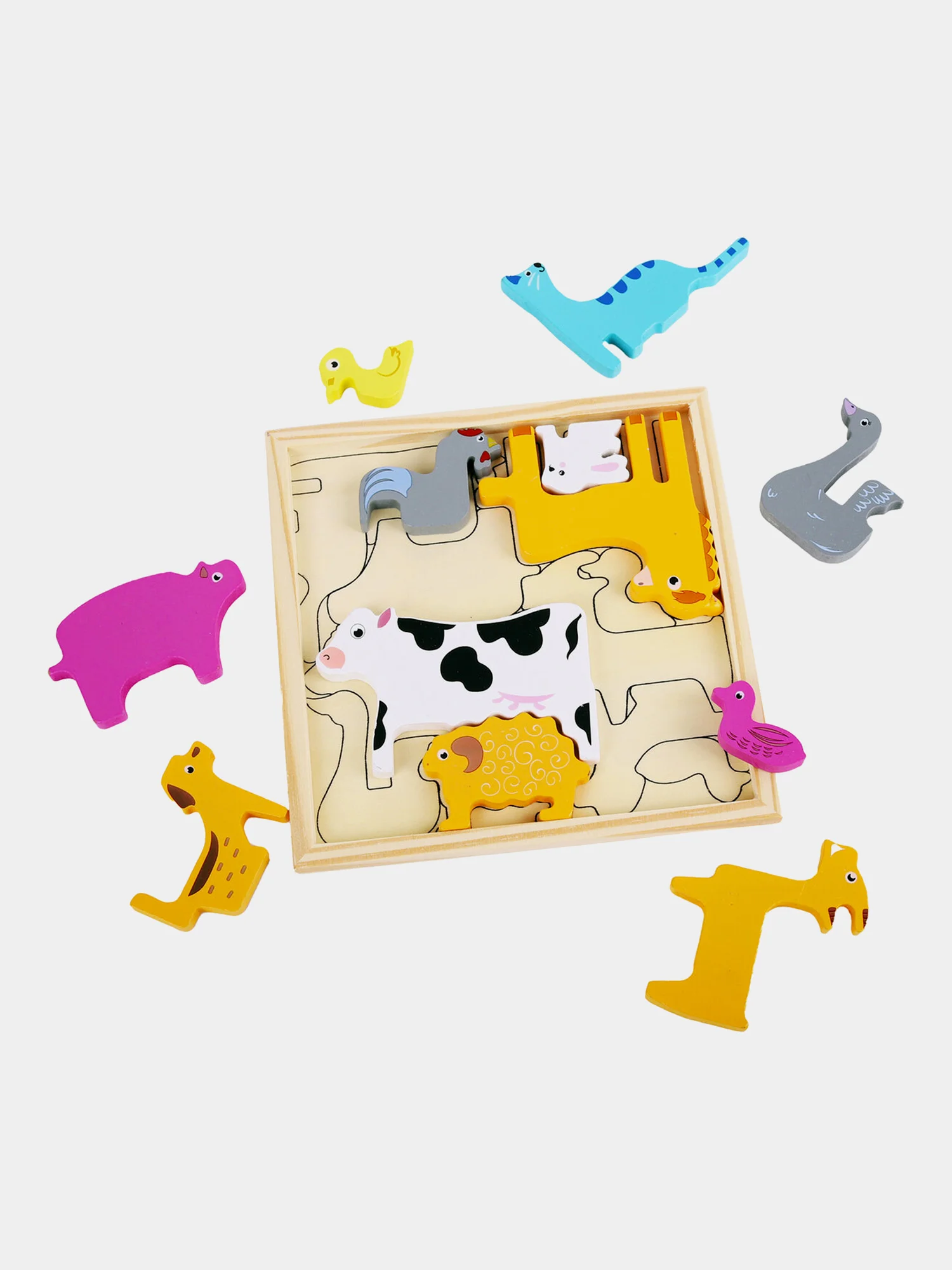 Пазл для малышей Brauberg Kids, 665251, деревянный Монтессори от 3 лет, сортер головоломка
