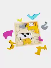 Пазл для малышей Brauberg Kids, 665251, деревянный Монтессори от 3 лет, сортер головоломка