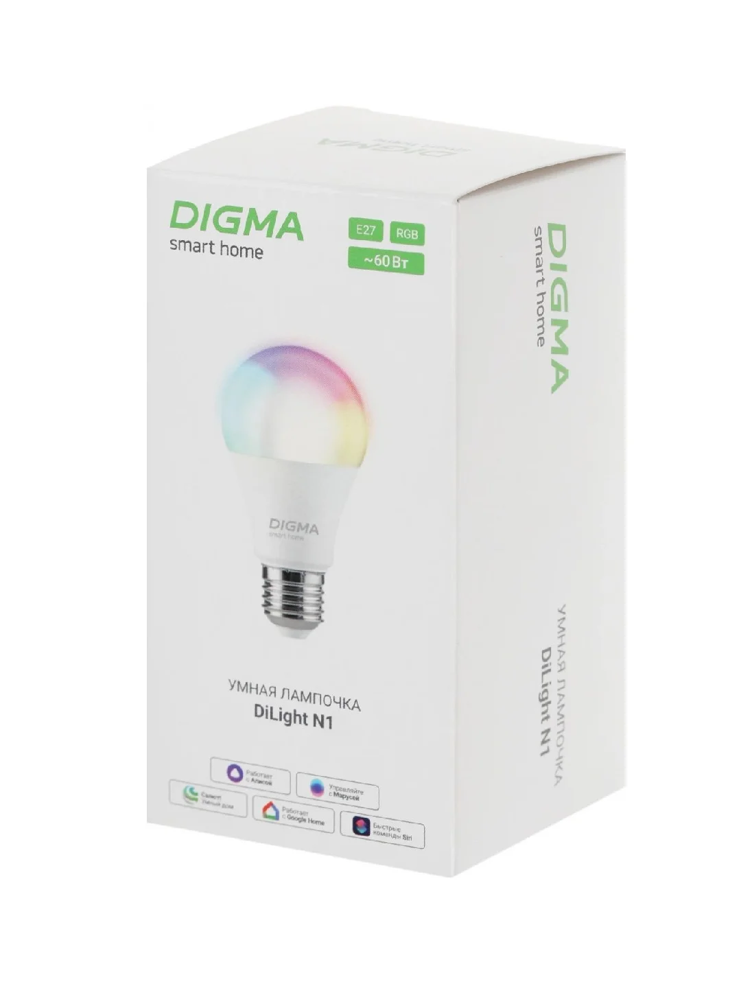 Умная лампа Digma N1 E27 RGB 9Вт 800lm Wi-Fi