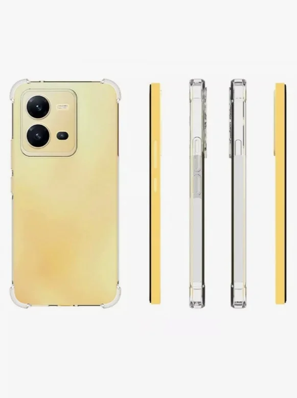 Чехол для Vivo V25 5G, V25e, Vivo X80 Lite, с усиленными углами, силиконовый, прозрачный