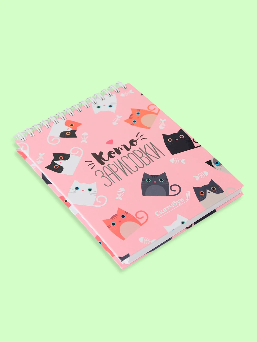 Серебряный блокнот/скетчбук/ежедневник/записная книжка/смешбук/кешбук с котиками, котоблокнот