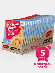 Каша овсяная быстрого приготовления Увелка, с персиком, 20 штук по 40 г