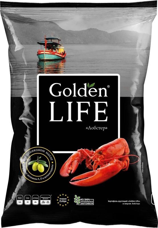 Чипсы картофельные Golden Life "Лобстер", 90 г