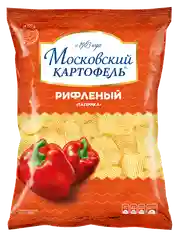 Чипсы картофельные МОСКОВСКИЙ КАРТОФЕЛЬ, рифленые, со вкусом паприки, 120 г
