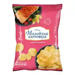 Чипсы картофельные МОСКОВСКИЙ КАРТОФЕЛЬ, со вкусом стейка из лосося, 120 г