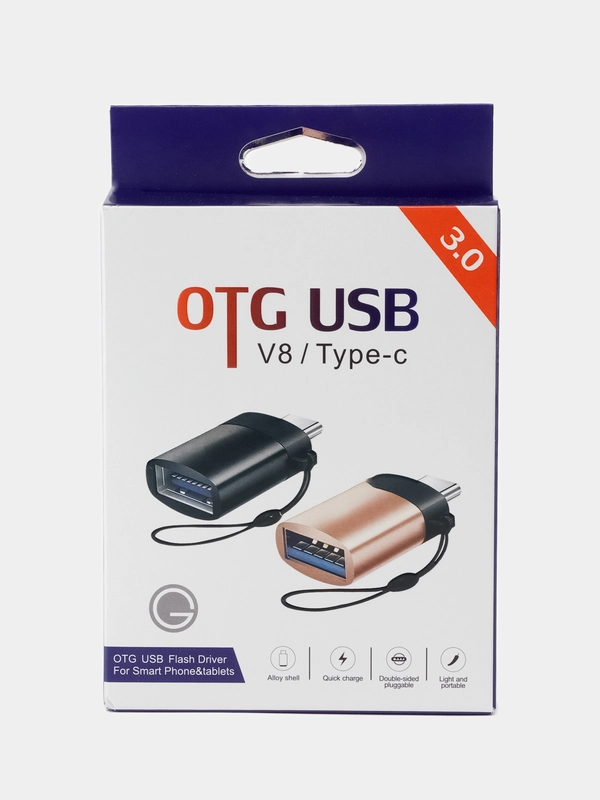 Адаптеh-переходник OTG USB V8/Type-c