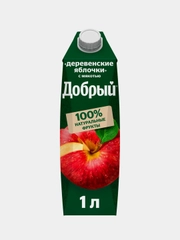 Нектар Добрый "Деревенские яблочки", 1 л