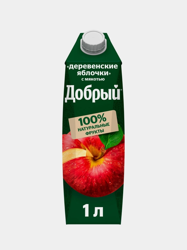 Нектар Добрый "Деревенские яблочки", 1 л