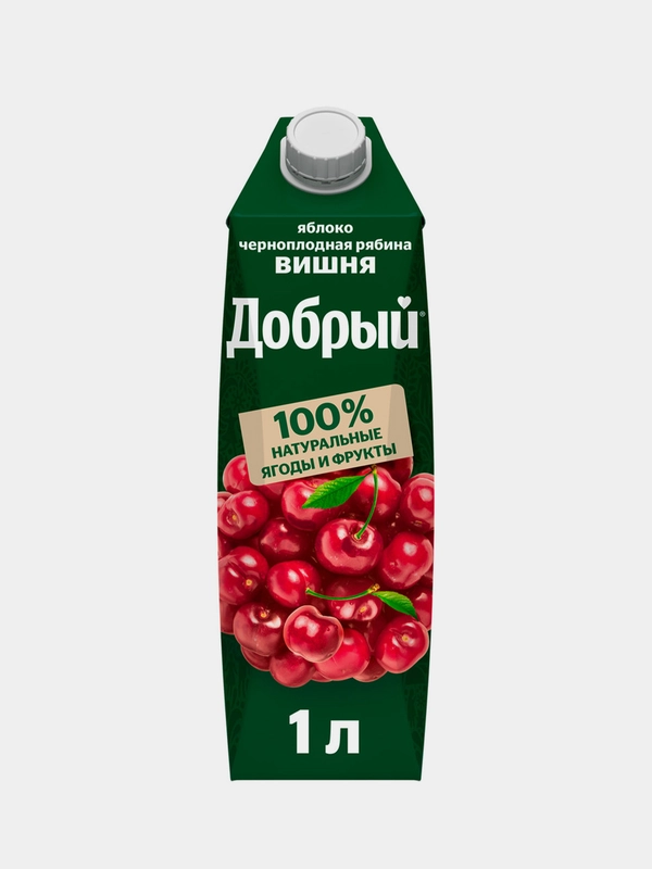 Нектар Добрый Яблоко-Вишня, 1л