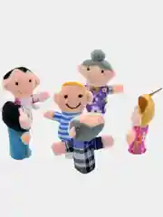 Бежевый пальчиковая игра Семья, Животные, куклы на палец, театр