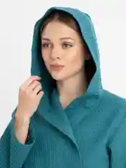 Морской халат банный с капюшоном вафельный, Lilians