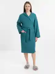 Морской халат банный с капюшоном вафельный, Lilians