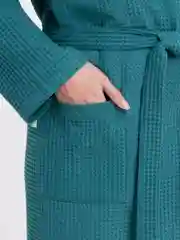 Морской халат банный с капюшоном вафельный, Lilians