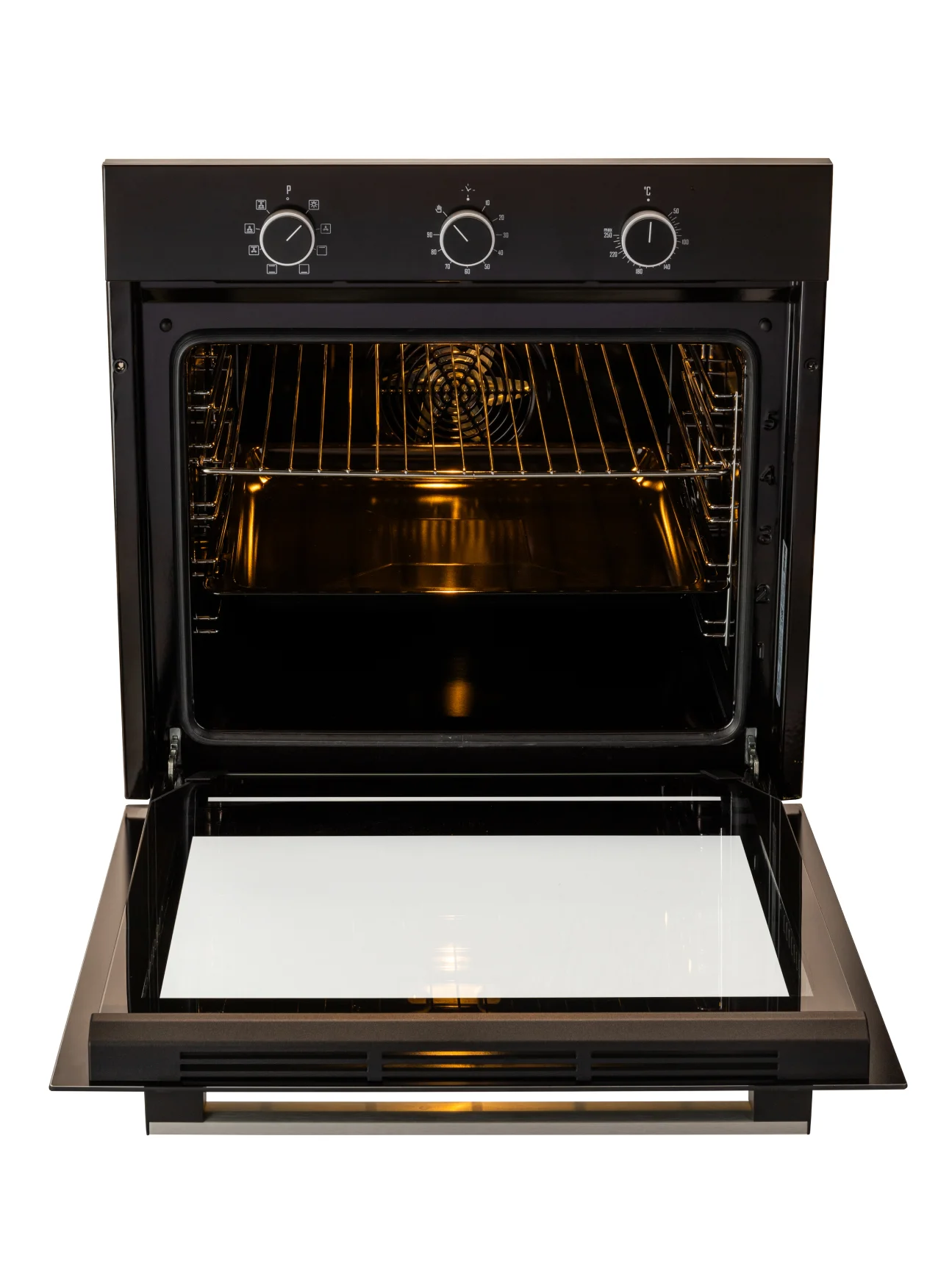 Черный встраиваемый электрический духовой шкаф CARINO CB6EB16011 CB6EM14011 CB6EW56070